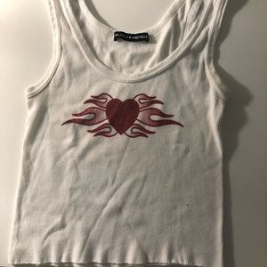 Heart Tank Top Brandy Melville